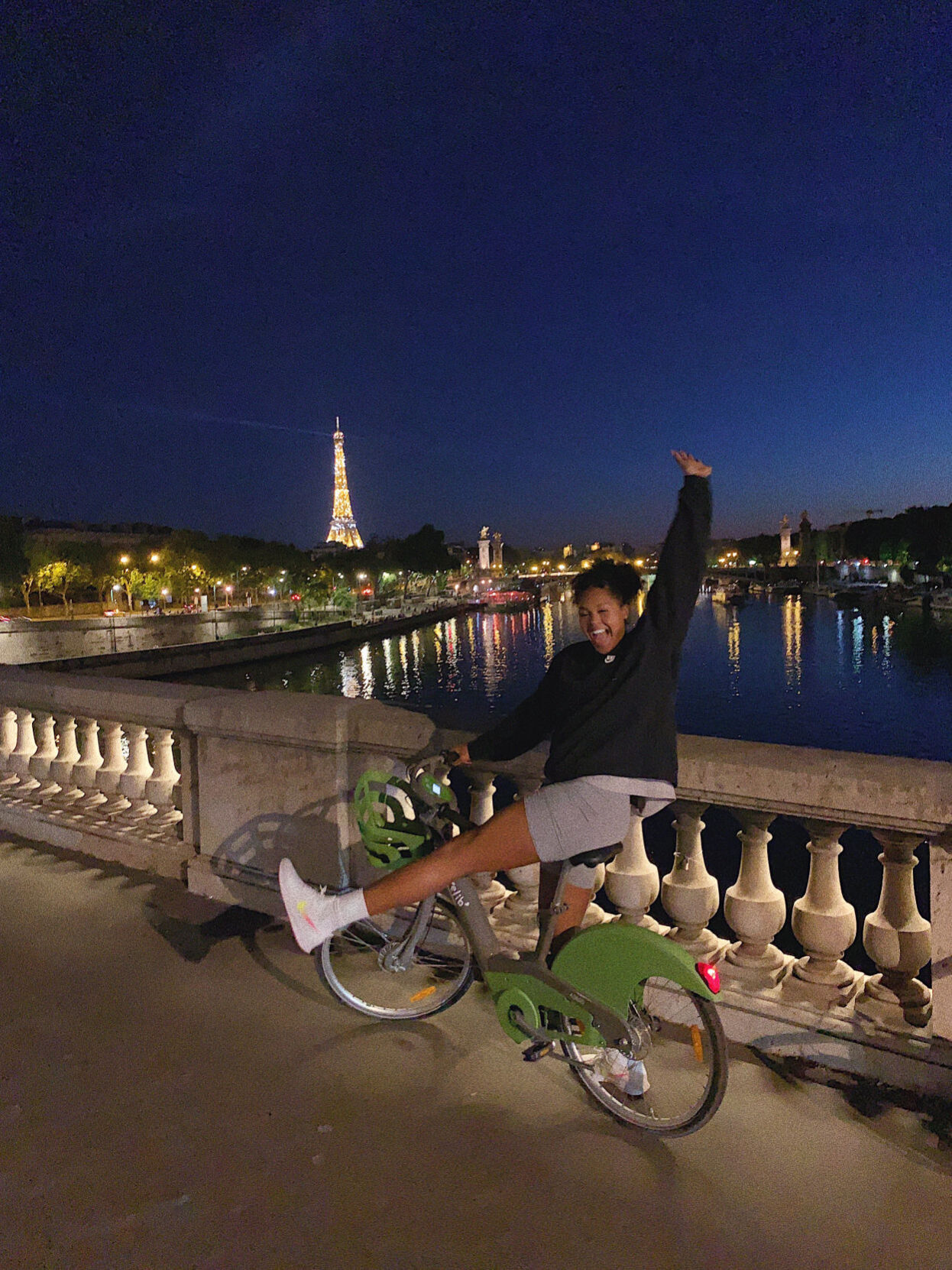 Taylor Mims on bike